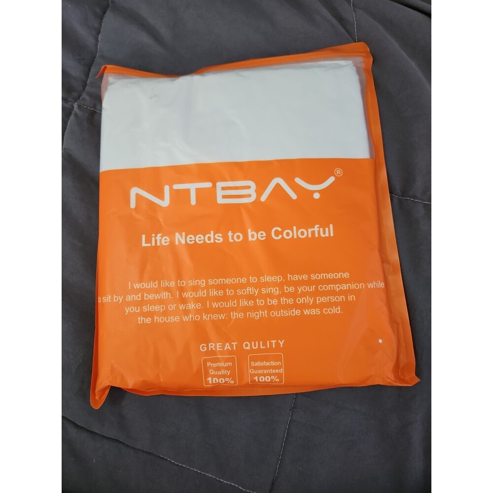 New In Package NTBAY Microfiber Twin Flat Top Sheet White
